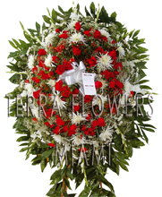 Miami Funeral Arrangements, BY TERRA FLOWERS - 6 FEET HIGHER - FRESH FLOWERS, Standing Spray, baskets, Hearts, and Sympathy arrangements ... click and see more Funeral and Sympathy floral design...